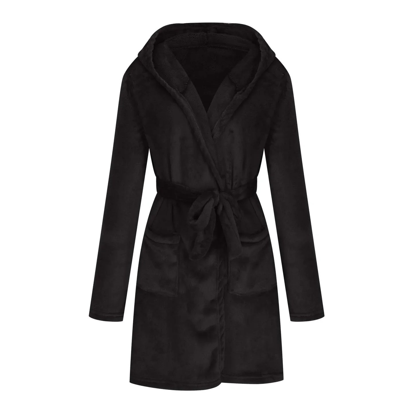 Women's Plush Hooded Robe