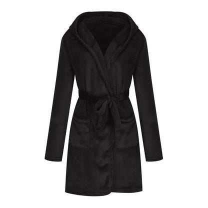 Women's Plush Hooded Robe