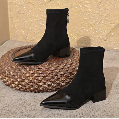 Warm Women's Low Heel Ankle Boots