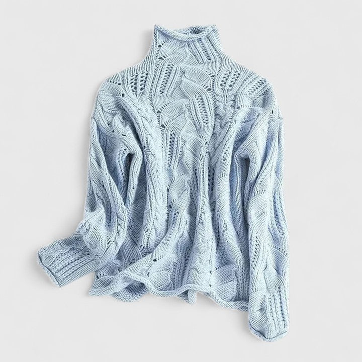 Soft Cable Knit Women's Turtleneck Jumper