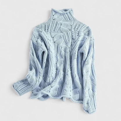 Soft Cable Knit Women's Turtleneck Jumper