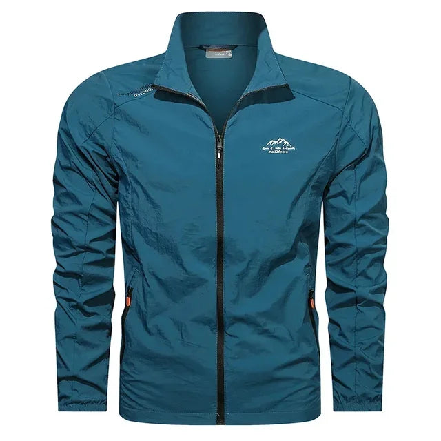 Men's Lightweight Windbreaker Water Resistant Black - VibreMode
