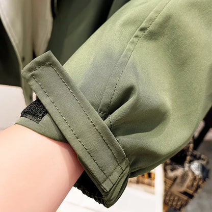 Women's Windbreaker Jacket Contrast Panel