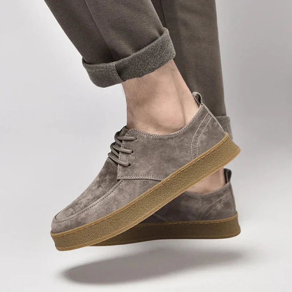 Men's Suede Sneakers Versatile Brown