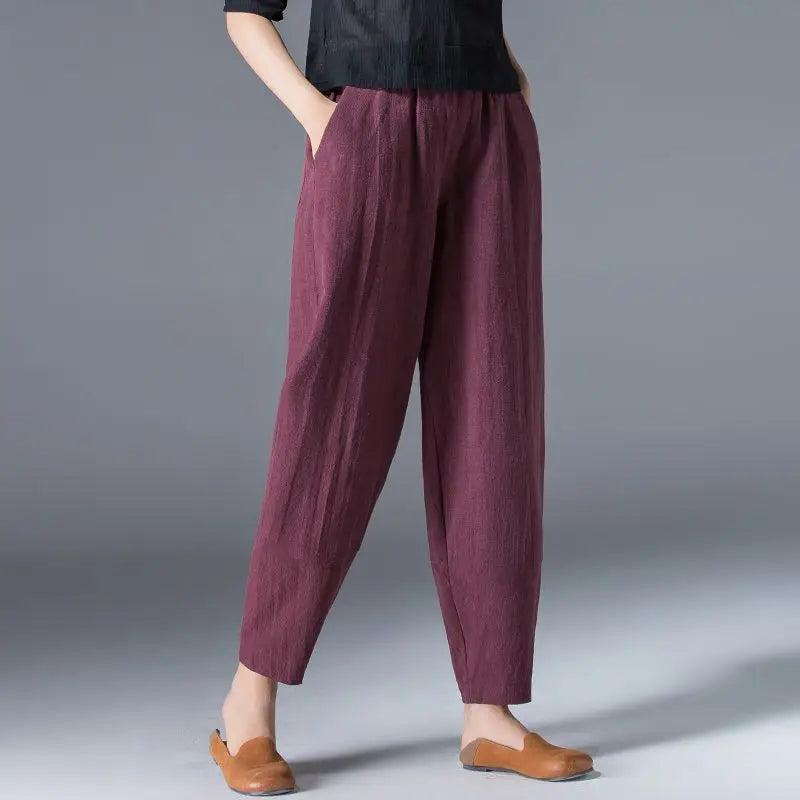 Women's Cotton Tapered Pants - VibreMode