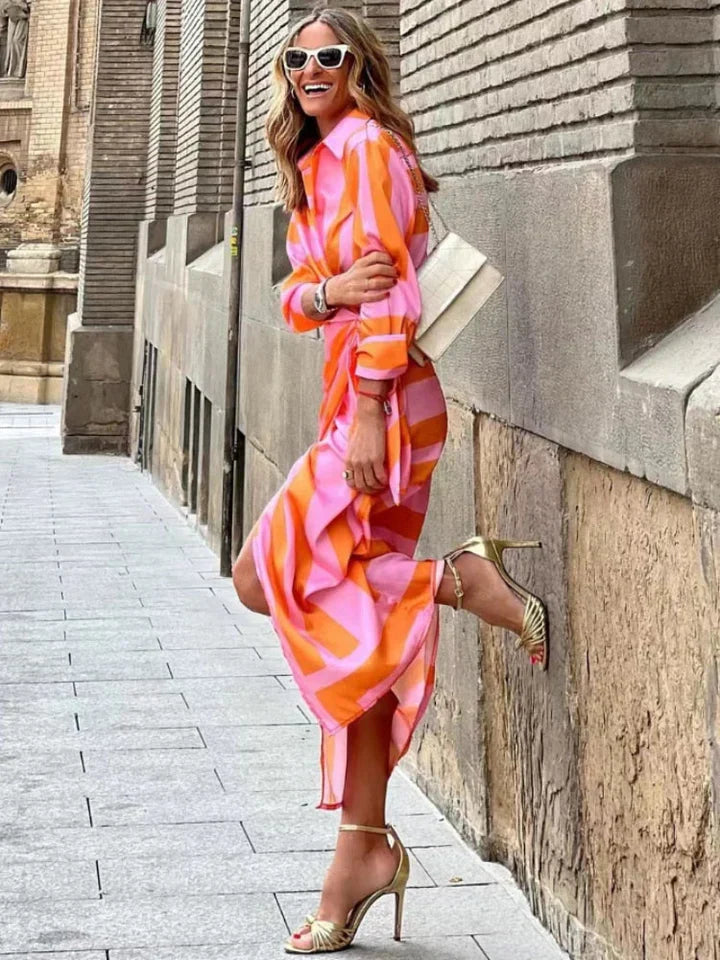 Women's Summer Dress Vibrant Colorful Print - VibreMode
