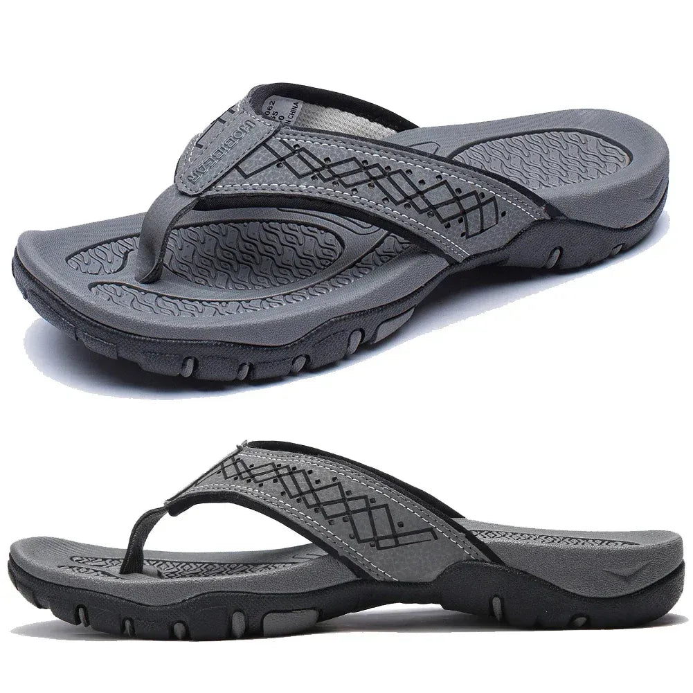Comfortable Men's Sports Flip Flops with Arch Support Sandals