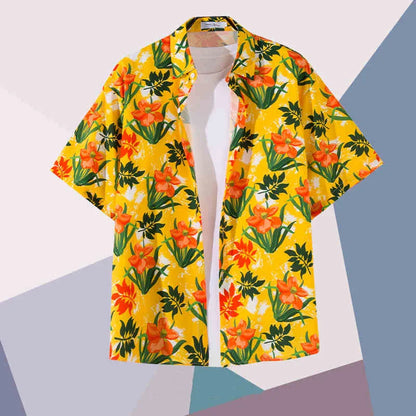 Mens Floral Dress Shirt - VibreMode