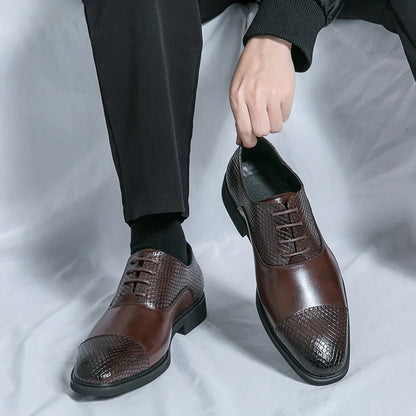 Authentic Luxury Leather Brogue Shoes - VibreMode