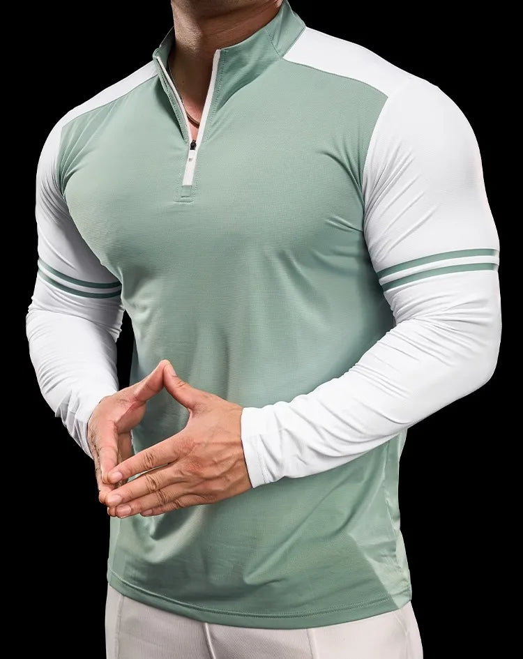 Men's Half-Zip Gym Shirt - VibreMode