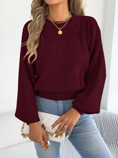 Raverno Women's Knit Sweater Lantern Style