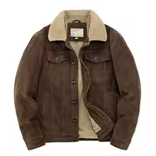 Men's Velvet Parka Jacket Cotton Black