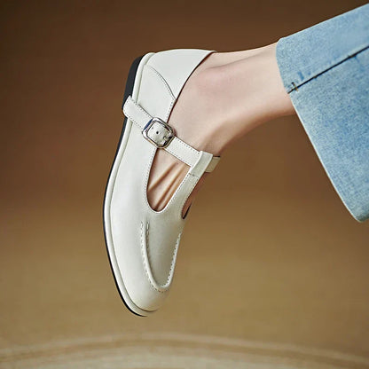 Women's Mary Jane Flats Round Toe Low Heel