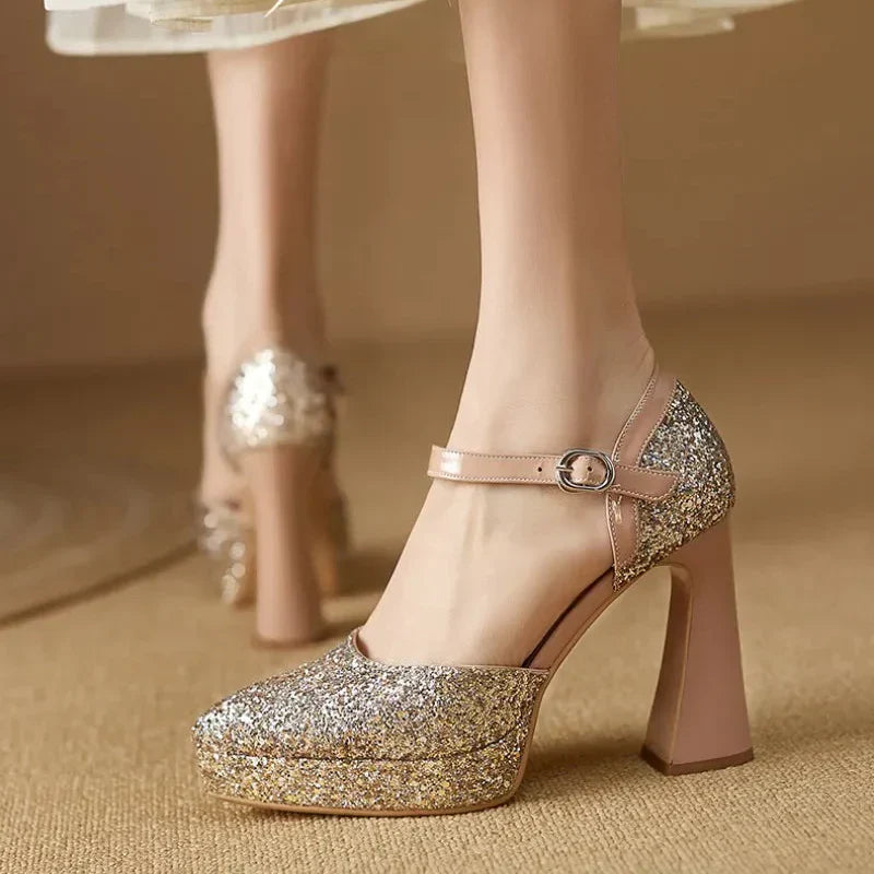 Women's Sparkle Platform High Heels