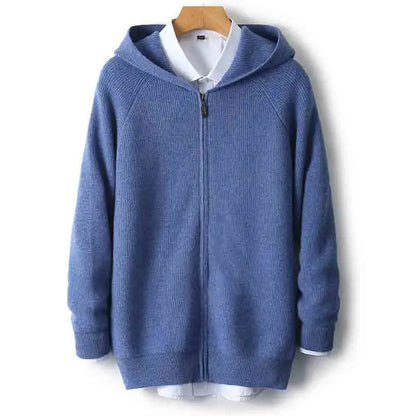 Merino Wool Zip Up Sweater