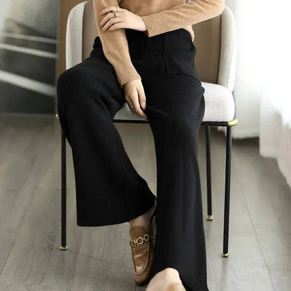 Women's Wool Relaxed Fit Pants - VibreMode