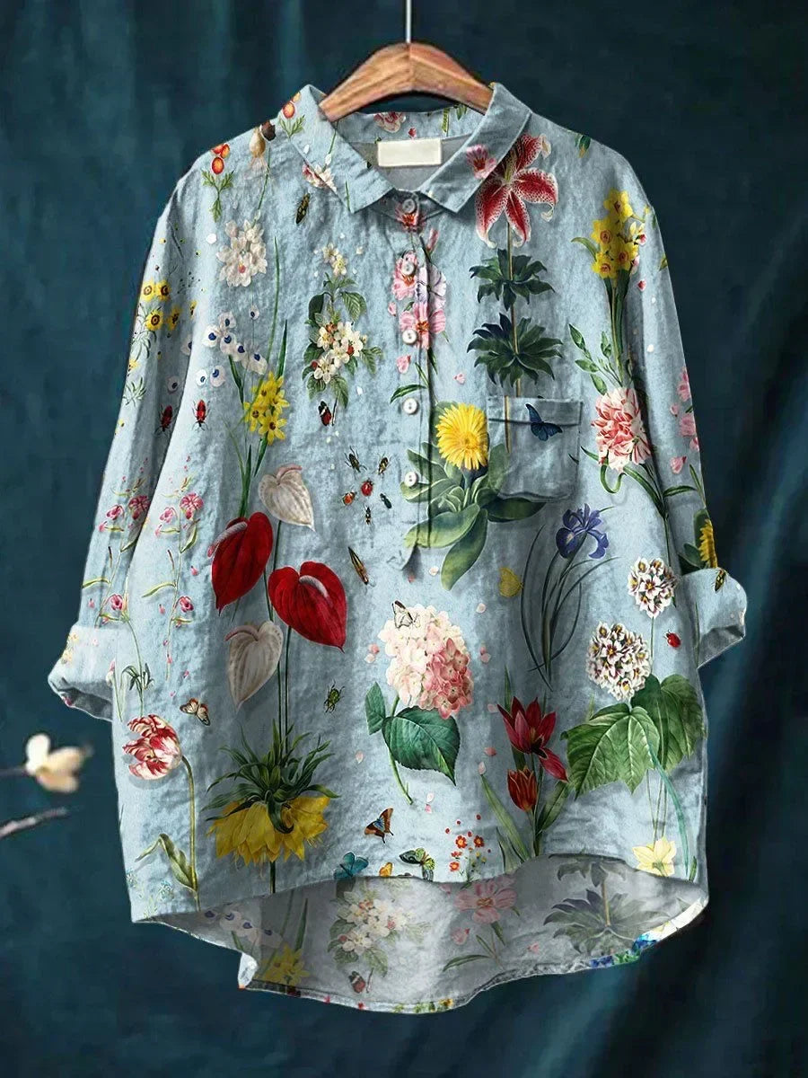 Comfortable Flowy Flower Women's Top - VibreMode