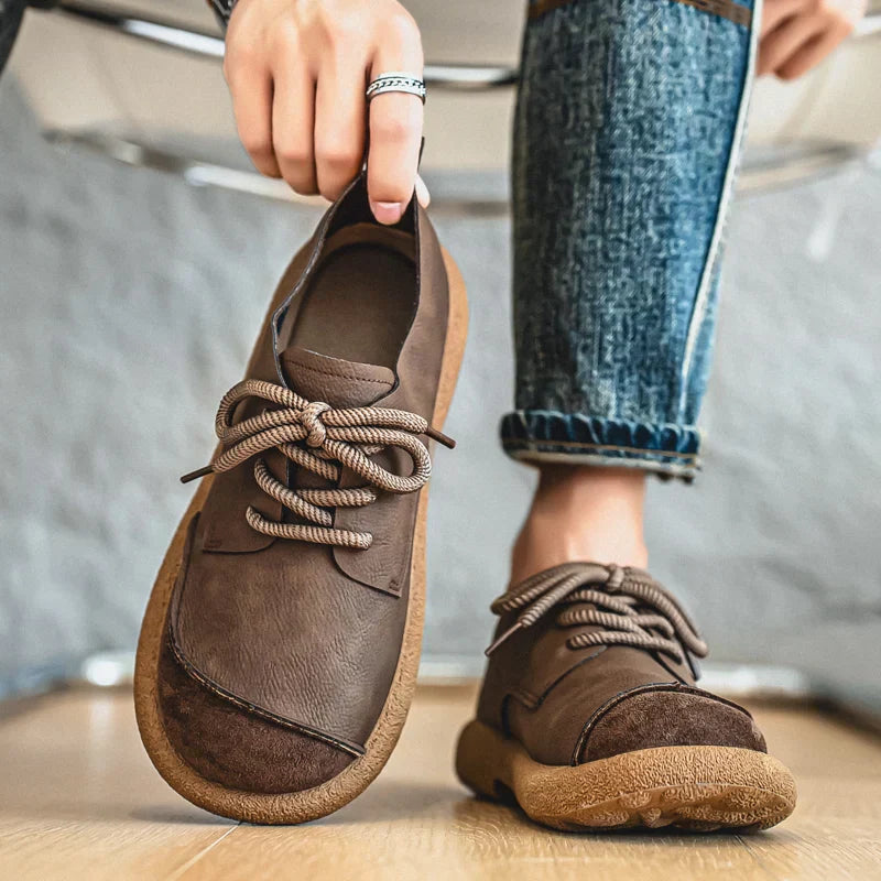 Men's Lace-Up Sneakers Textured Toe