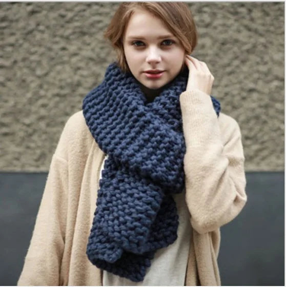 Women's Chunky Knit Scarf Merina - VibreMode