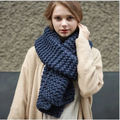 Women's Chunky Knit Scarf Merina - VibreMode