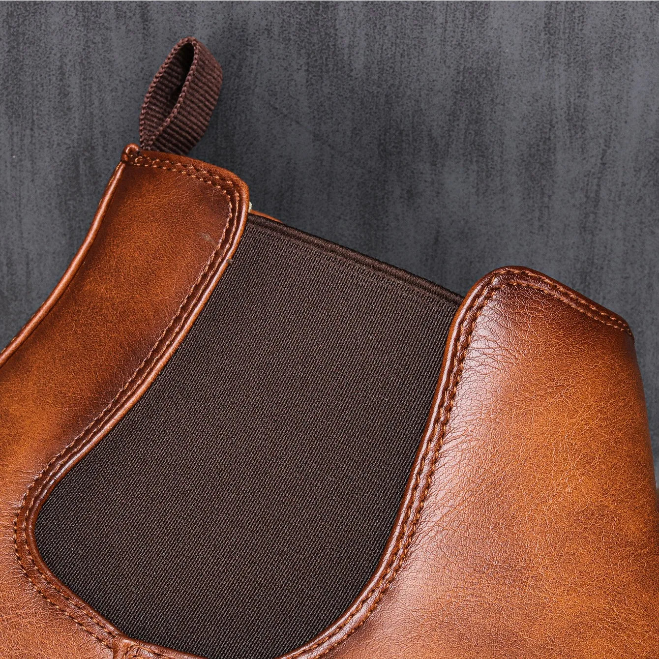 Men's Chelsea Boots Waterproof Elastic Sides Black