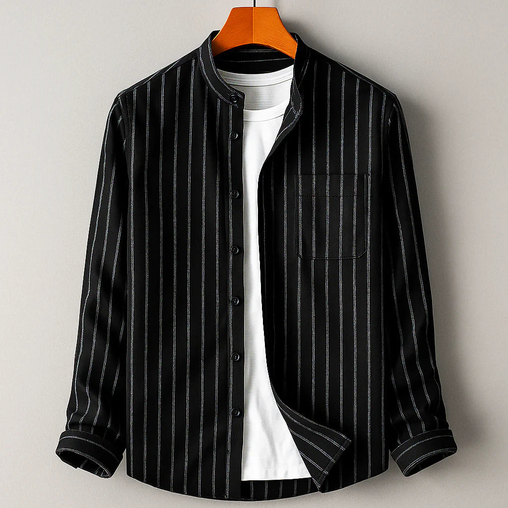 Casual Cotton Blend Dress Shirt - VibreMode