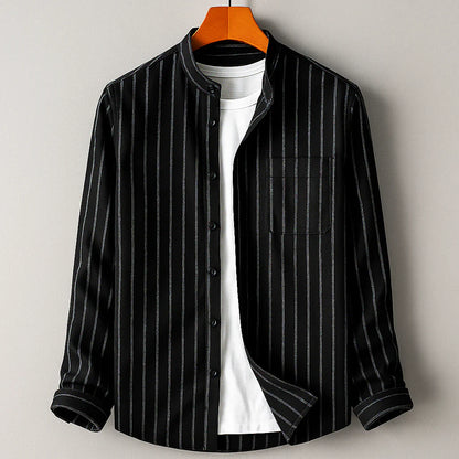 Casual Cotton Blend Dress Shirt - VibreMode