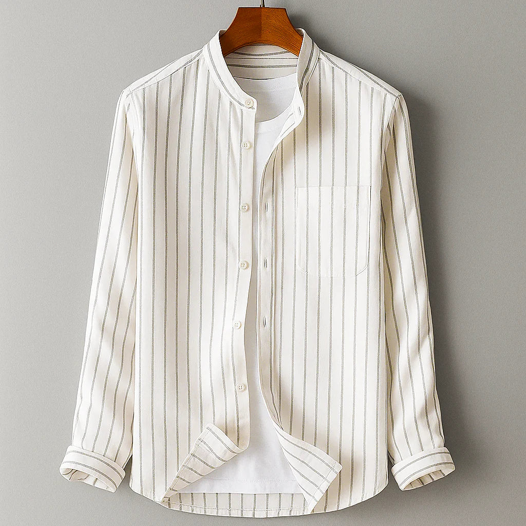 Casual Cotton Blend Dress Shirt