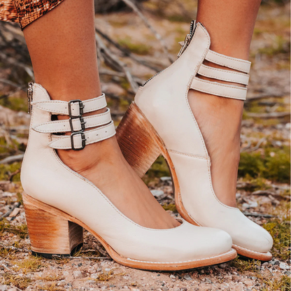 Women's Block Heel Ankle Strap Shoes