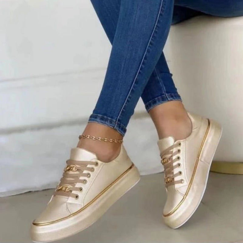 Fashion Metal Trim Sneakers