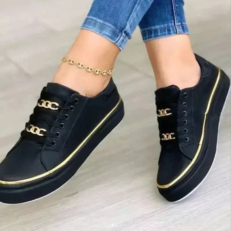 Fashion Metal Trim Sneakers