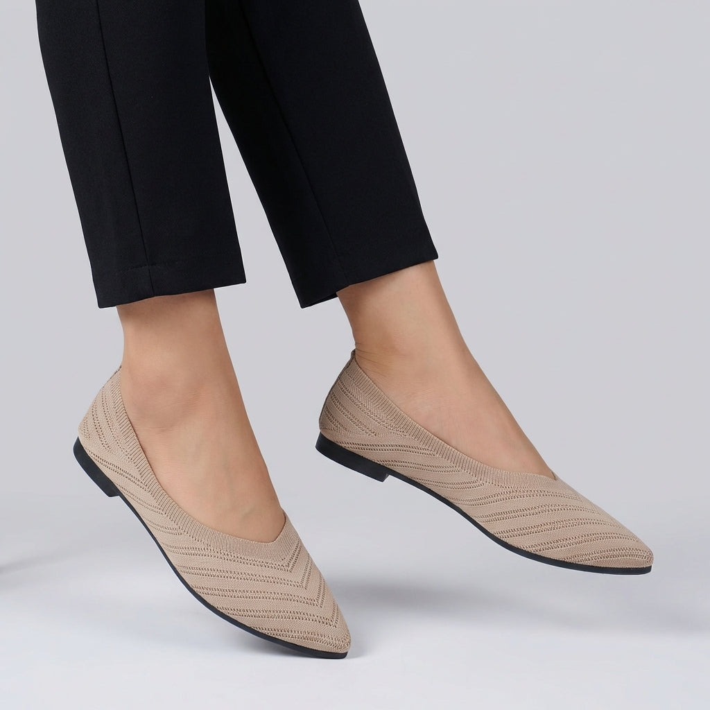 Women's Chevron Knit Slip-On Flats - VibreMode