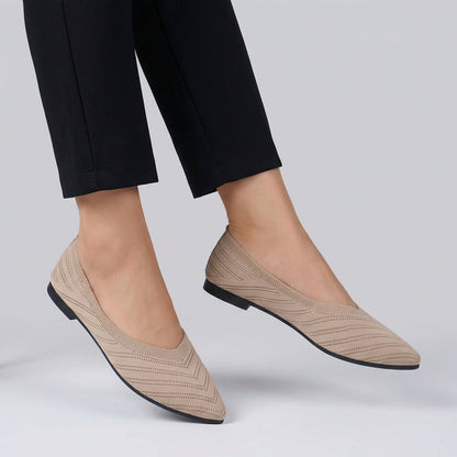 Women's Chevron Knit Slip-On Flats - VibreMode