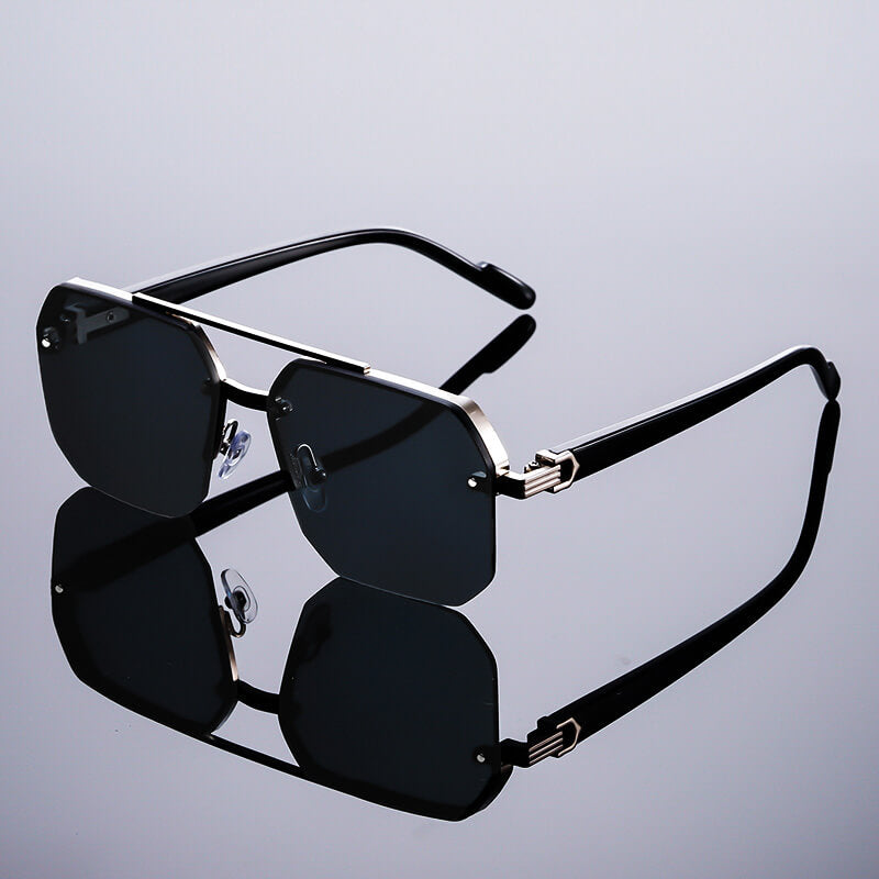 Classic Half Frame Retro Sunglasses