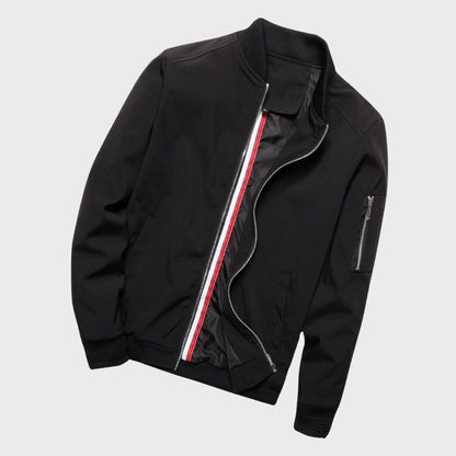 Men's Bomber Jacket Lightweight Nylon Black