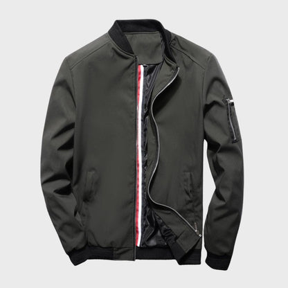 Men's Bomber Jacket Lightweight Nylon Black
