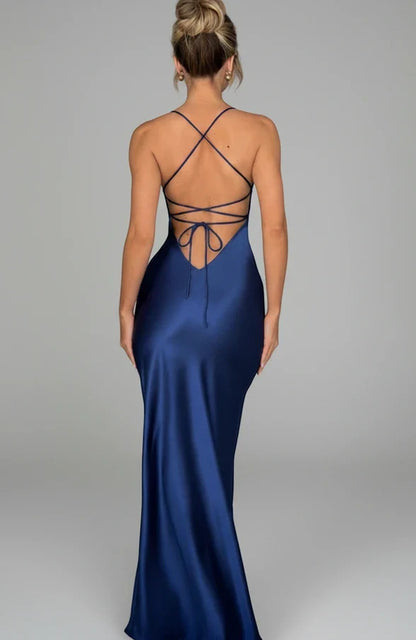 Women's Maxi Dress Spaghetti Strap Slit Design