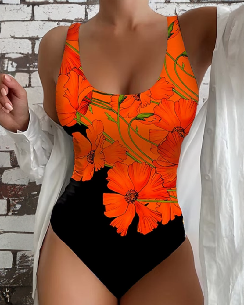 Women's Pretty Floral Swimwear Suit - VibreMode