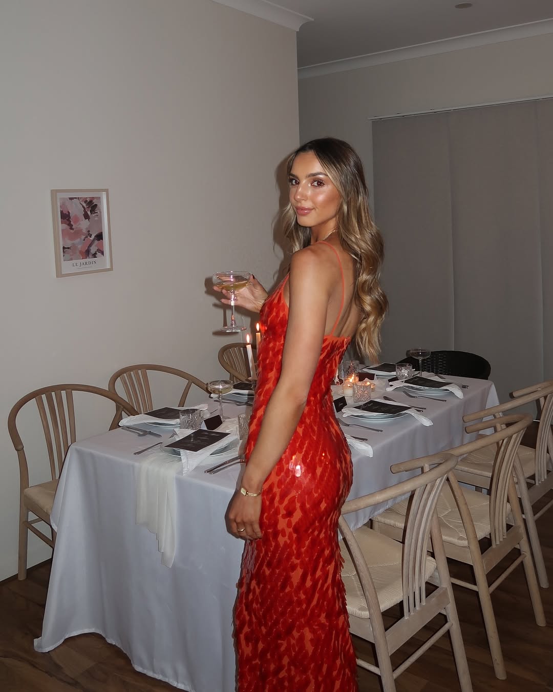 Women's Sequin Backless Wedding Guest Dress