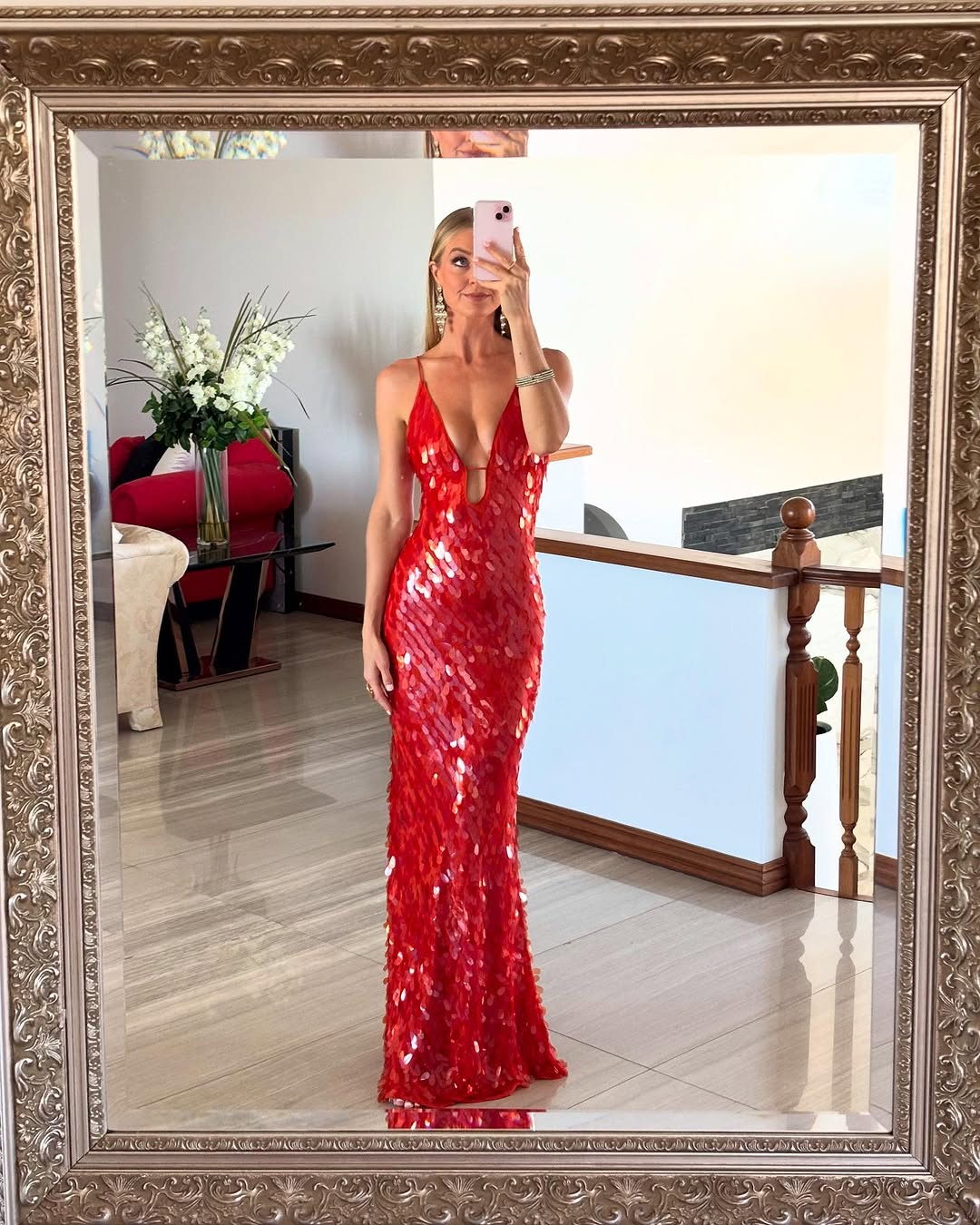 Women's Sequin Backless Wedding Guest Dress