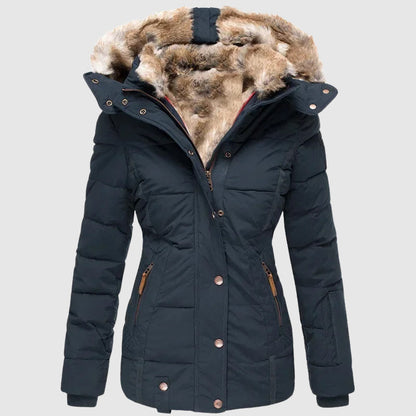 Sofia Amoretti Arctic Cozy Hooded Jacket - Stylish Winter Warmth for Women