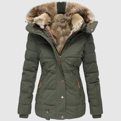 Sofia Amoretti Arctic Cozy Hooded Jacket - Stylish Winter Warmth for Women