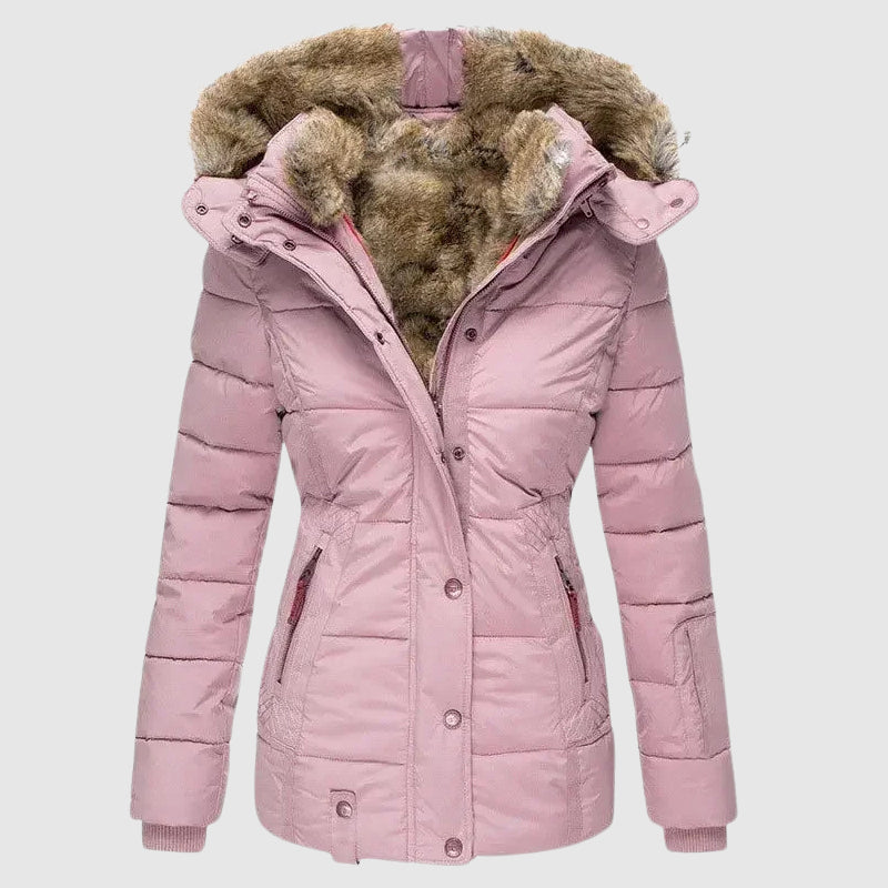 Sofia Amoretti Arctic Cozy Hooded Jacket - Stylish Winter Warmth for Women