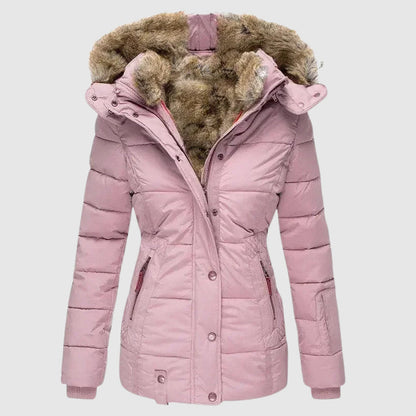 Sofia Amoretti Arctic Cozy Hooded Jacket - Stylish Winter Warmth for Women