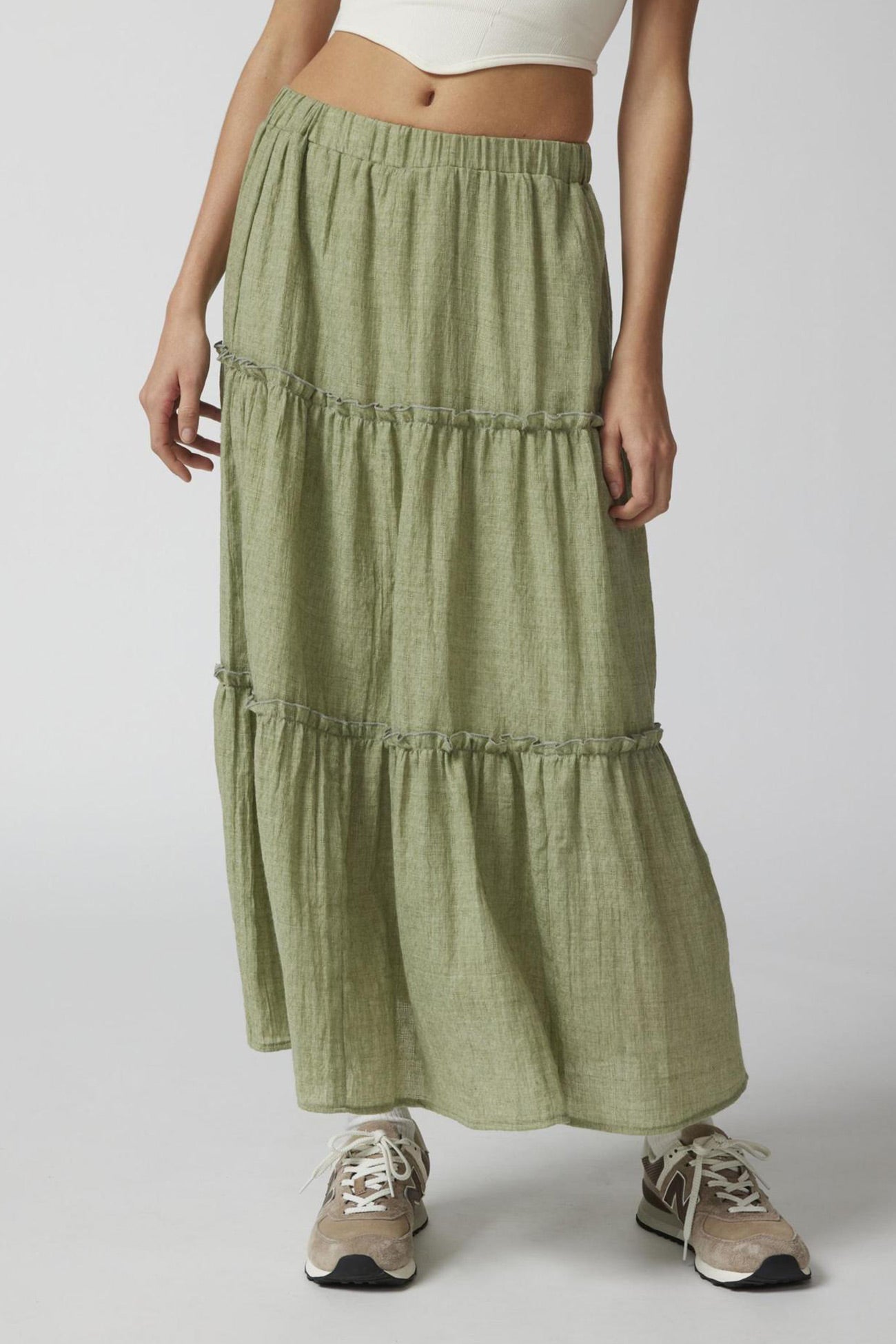 Women's Bohemian Maxi Skirt Elastic Waist - VibreMode
