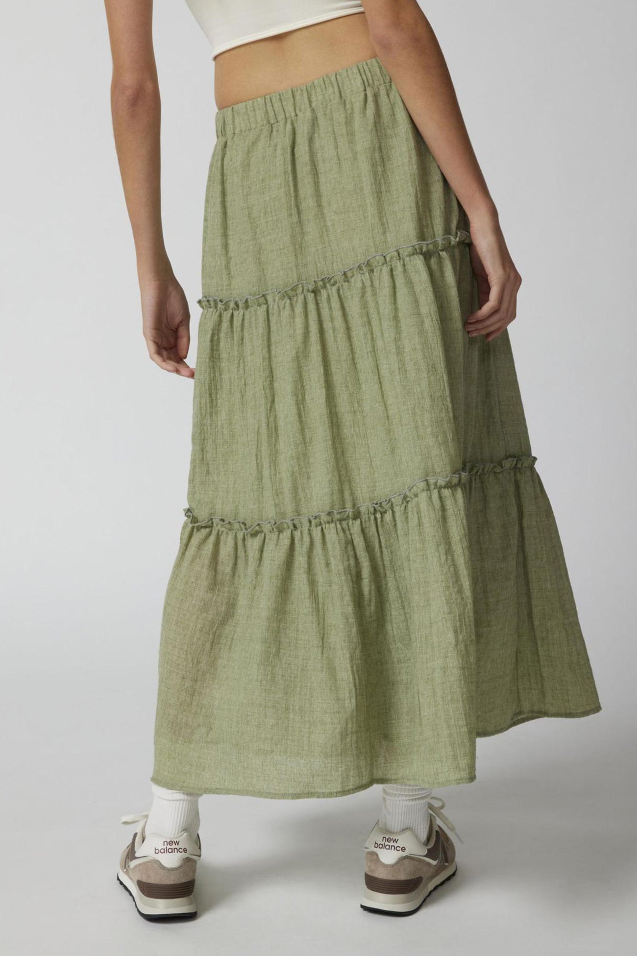 Women's Bohemian Maxi Skirt Elastic Waist