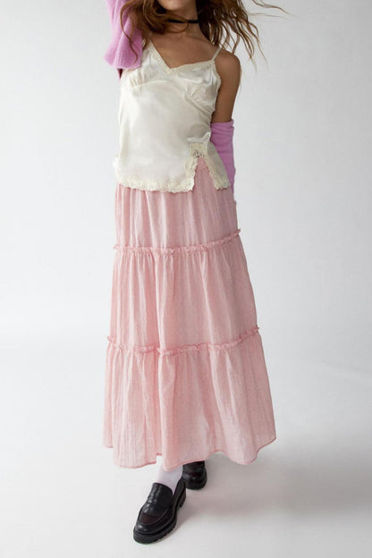 Women's Bohemian Maxi Skirt Elastic Waist