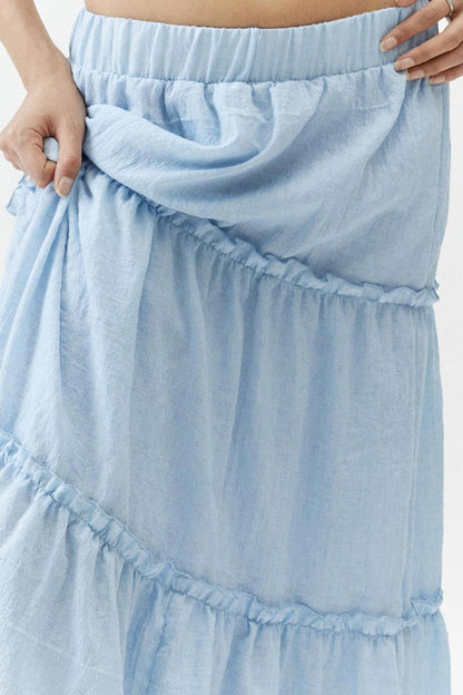 Women's Bohemian Maxi Skirt Elastic Waist