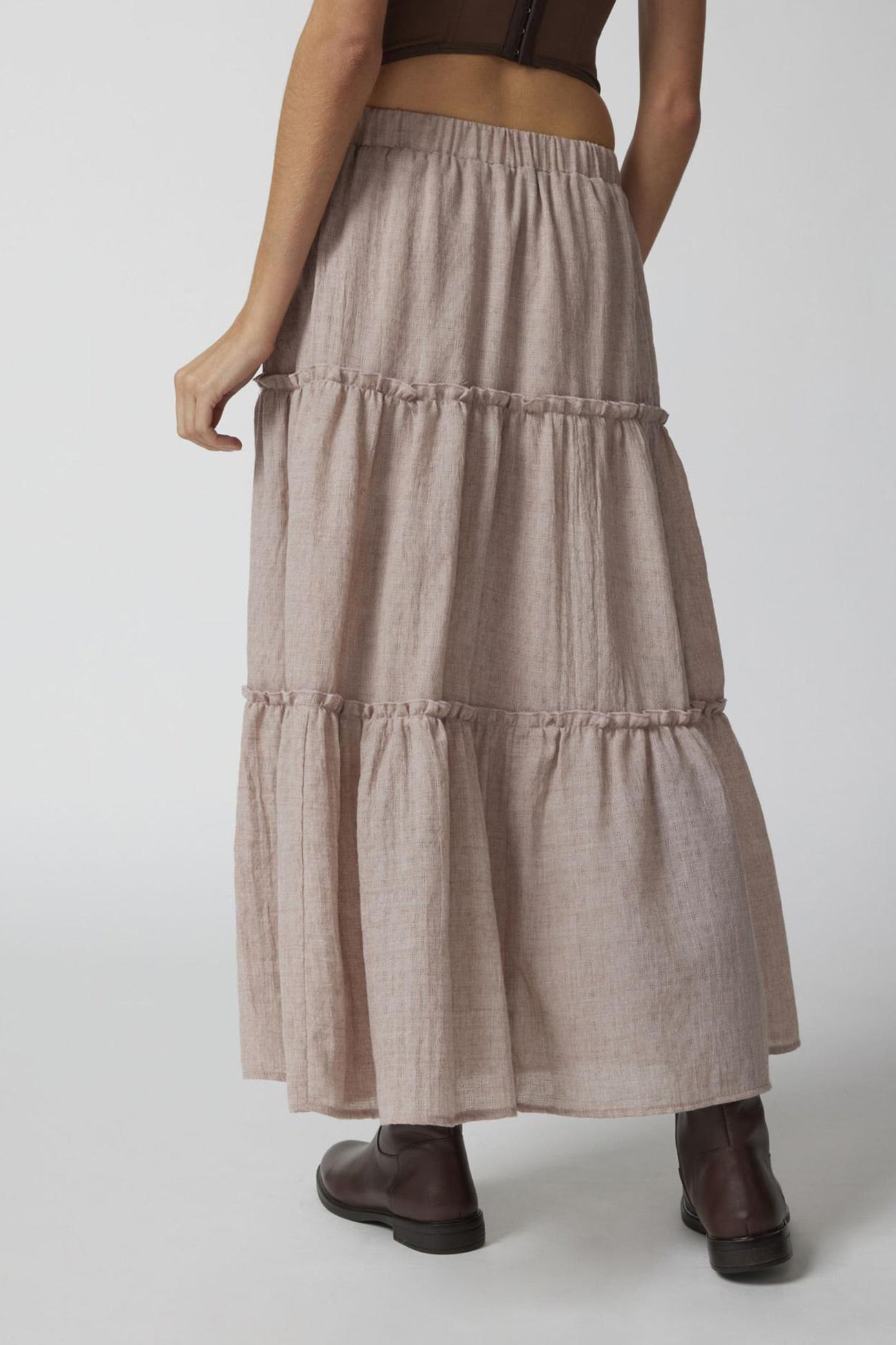 Women's Bohemian Maxi Skirt Elastic Waist