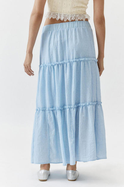 Women's Bohemian Maxi Skirt Elastic Waist